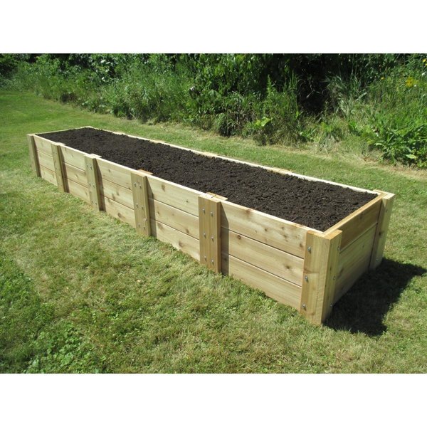Patioplus Deep Root Cedar Raised Garden Bed, 2 ft. x 10 ft. x 16.5 in. PA2653273